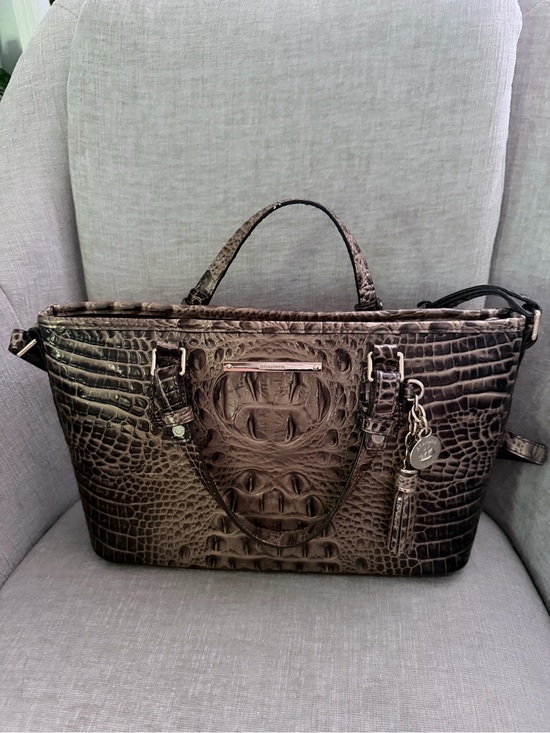 Brahmin Handbags - Brahmin Ombre Brown Croc-Embossed Leather Tote
